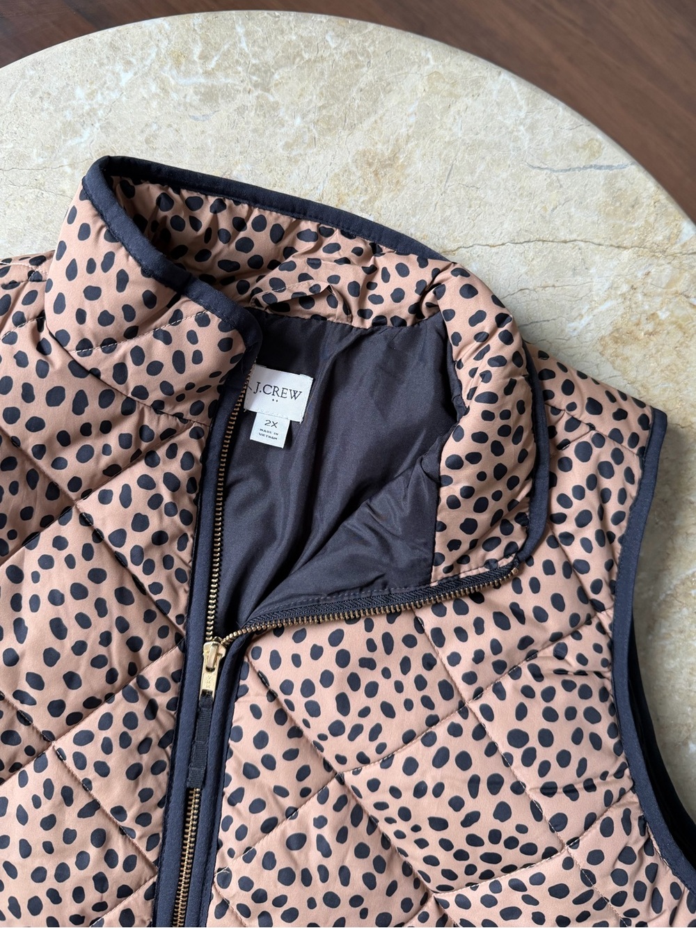 J. Crew Spotted Puffer Vest - Picture 4 of 8